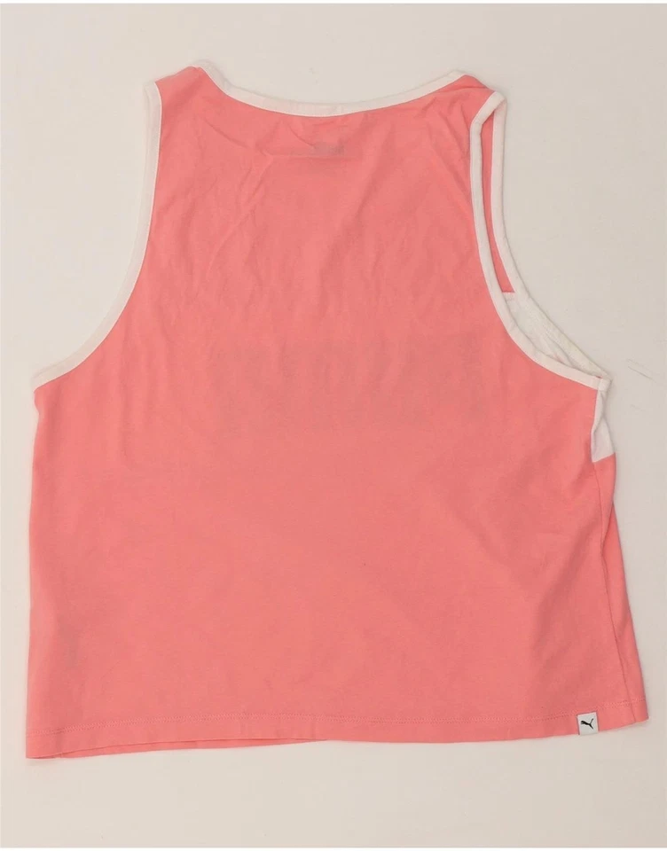 Chaleco Top PUMA Mujer Gráfico Reino Unido 18 XL Rosa Bloque de Color Algodón DV45 Foto 2 de 4