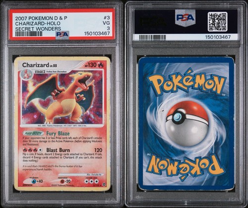Charizard graded PSA 3 for sale on eBay