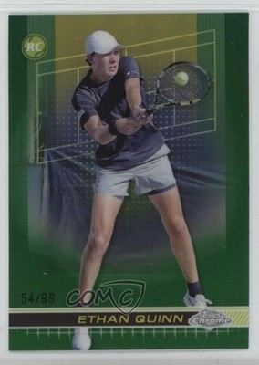 2024 Topps Chrome Green Grass Court Refractor 54/99 Ethan Quinn Rookie RC 1l2