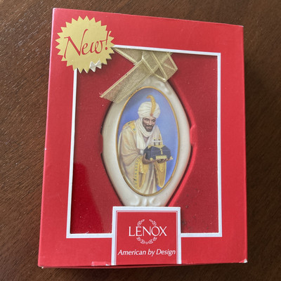 Thomas Blackshear Lenox Ebony Visions The Wise Man With Gold Ornament NIB