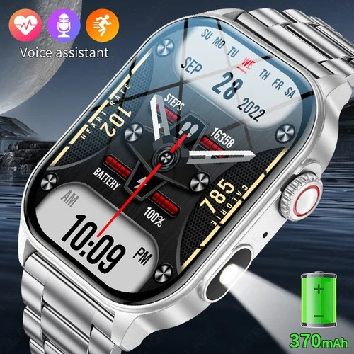 Smart Watch for Men 2.01" HD Screen Health Fitness Tracker Heart Rate Waterproof