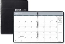 House of Doolittle 2026 Monthly Planner 8.5" x 11", Faux Leather Cover, Black (2