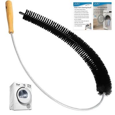 Dryer Lint Brush Vent Cleaner Tool 47.2 Inch Extra Long Flexible 47.2, Black