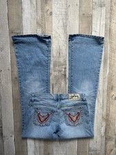2000s Tyte Y2K Embroidered Low Waist Bootcut Flared Jeans Size 8-10 Y2K 2000s