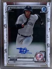 Anthony Garcia 2020 Bowman Chrome Auto Rookie Card MLB Sports Trading Card