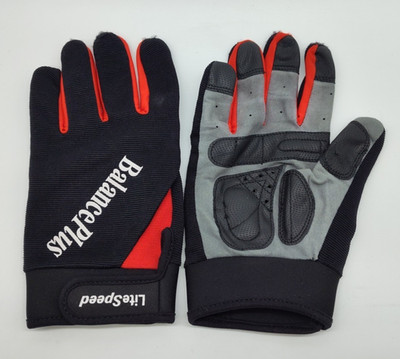 BalancePlus LiteSpeed Curling Gloves Black Red & Gray Unlined Mens Size XL
