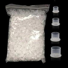 1000Pcs Plastic Tattoo Ink Cups Caps 17Mm 14Mm 11Mm Clear Self Standing Ink Caps