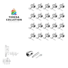 20Pack Half Conical Coupler with Clips Pins for Stage Truss Bed Plate Fit F31...