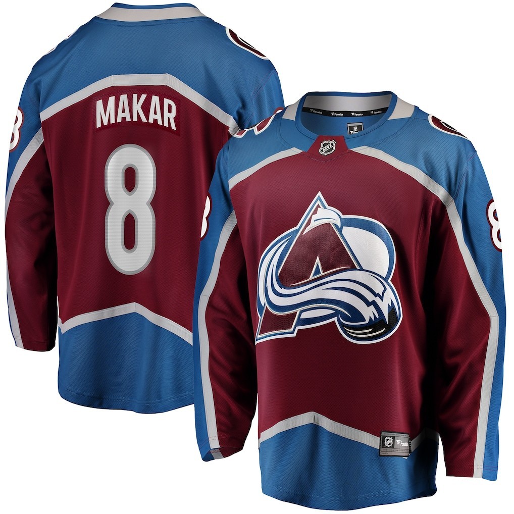 Men's 8 Cale Makar Avalanche Fanatics Home Breakaway Player Jersey