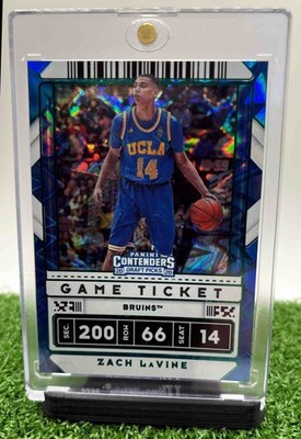 2020 Panini Contenders Draft Picks Zach LaVine #25 Game Ticket Green Explosion