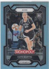Kate Martin 2024 Prizm WNBA Monopoly #40 - Rookie Light Blue Prizm /199 ZX