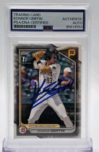 Konnor Griffin Signed 2024 1st Bowman Draft  Paper Card # BD-22 PSA/DNA Pirates