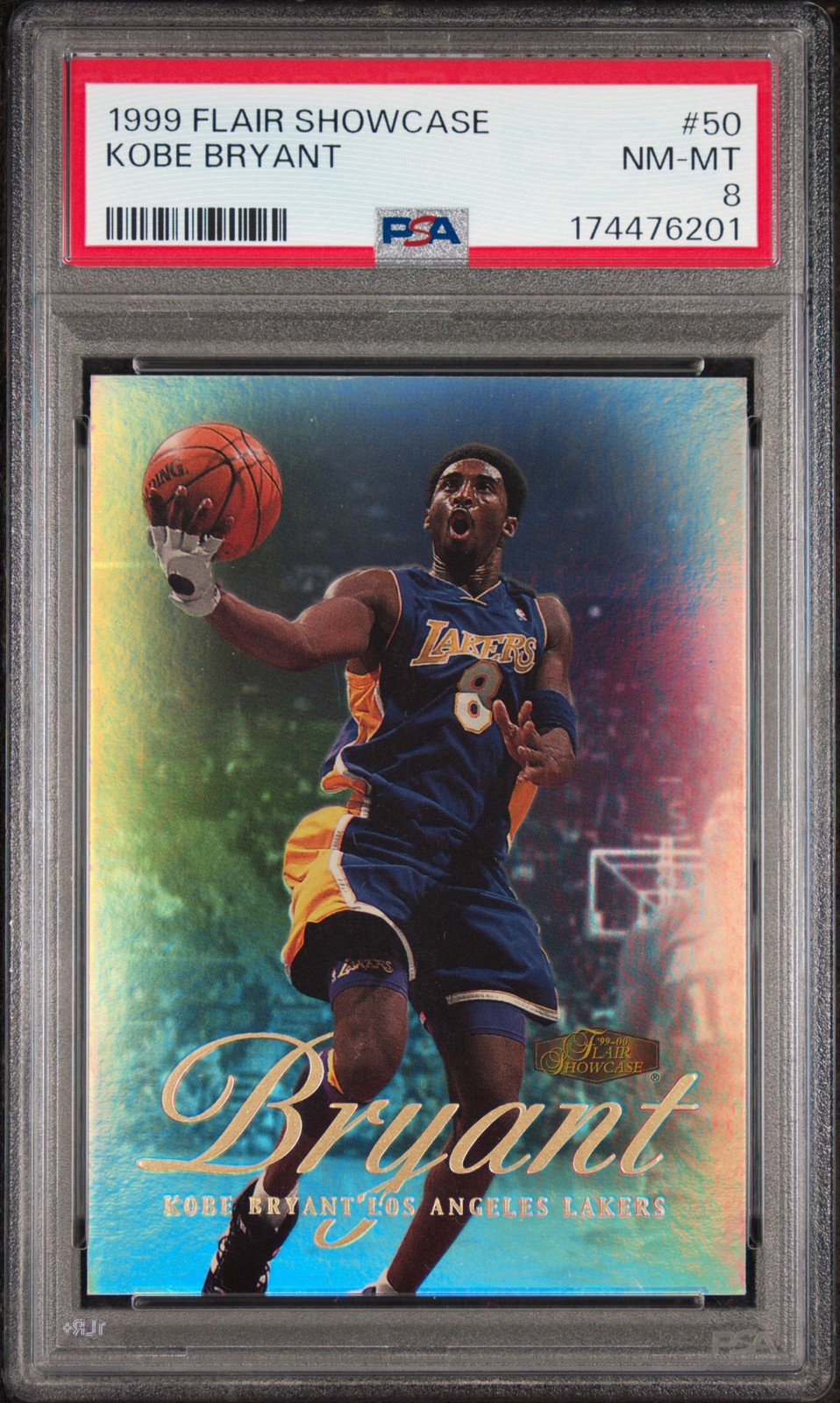 1999 FLAIR SHOWCASE #50 KOBE BRYANT PSA 8