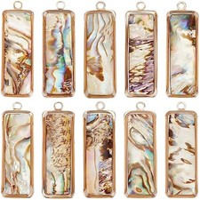 BENECREAT Abalone Shell Charms, Paua Shell Pendant Shell Charms for Je