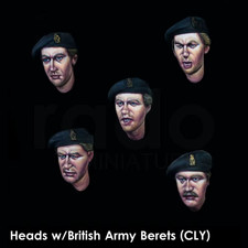 1/35 Scale British Army Beret Heads Set WWII Soldier Faces Resin Miniatures