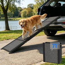 Dog Ramp for Car Truck 71"x17" Folding Non-Slip Pet Ramp for Large Dogs