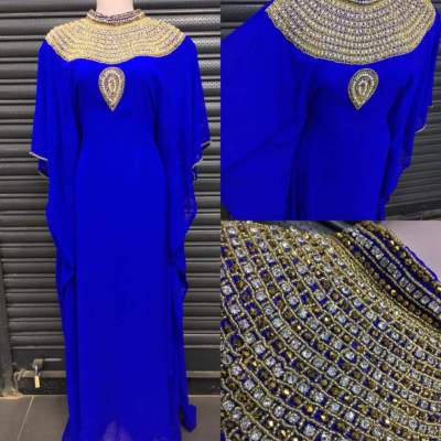 royal blue abaya dress