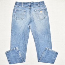 Carhartt Fire Resistant Men's Jeans Zip Work Cotton Blue Size 36x34 FR B004-MDS