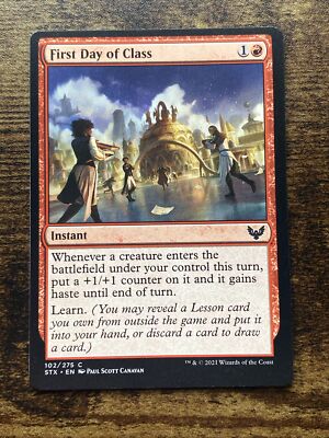 first mtg card First Day of Class Strixhaven School of Mages 102/275 MTG Magic S202*