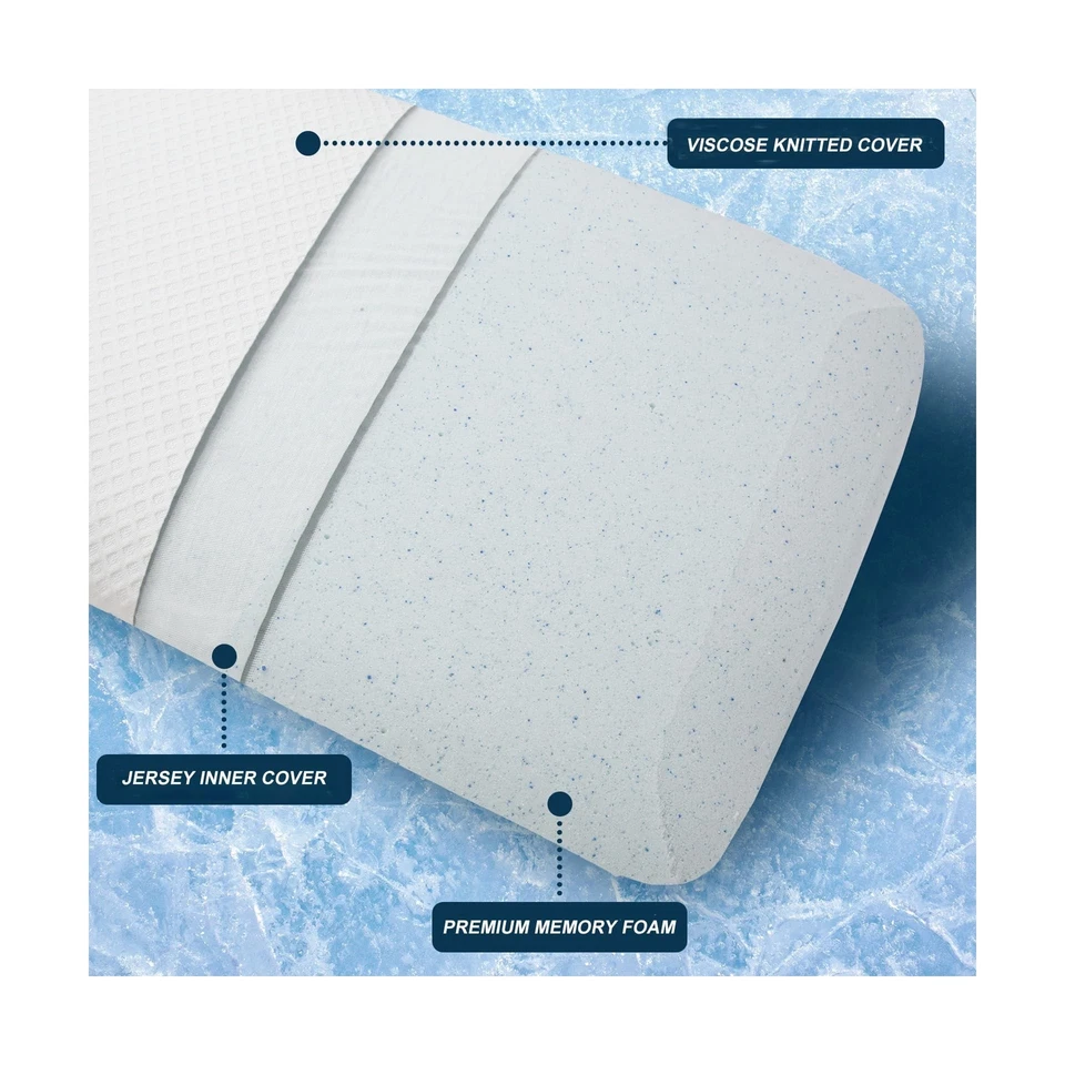 Almohada delgada de espuma viscoelástica para dormir estómago de 3,2" delgada, plana, suave pero compatible... Foto 3 de 4