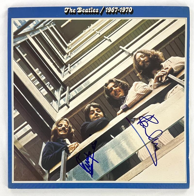 Paul McCartney & Ringo Starr Signed Autograph Album Vinyl