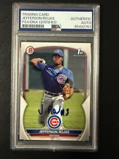 Jefferson Rojas autograph signed 2023 1st Bowman baseball card PSA SLAB CUBS