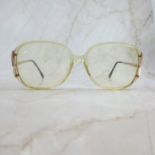 Vintage Luxottica Skypink Eyeglasses Frame Women's Clear Full Rim Square 125