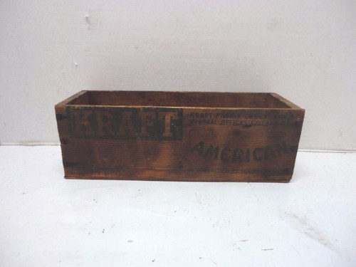 Vtg. Kraft - Phenix Cheese Corp. American Pasteurized Process Cheese Wooden Box - Picture 3 of 12