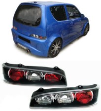COPPIA FARI FANALI POSTERIORI FIAT SEICENTO 600 INTERNO NERO ABARTH SPORTING