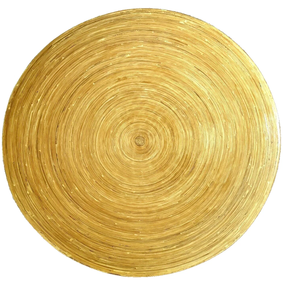 "Enorme arte de pared colgante de caña de lápiz hilado de 39"" vintage años 70 o disco" Foto 3 de 4