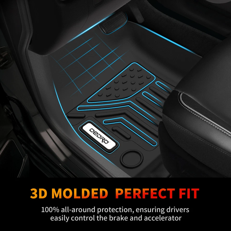 For 2013-2024 Toyota 4Runner Floor Mats & Cargo Liner All Weather TPE 3D Molded Foto 2 de 4