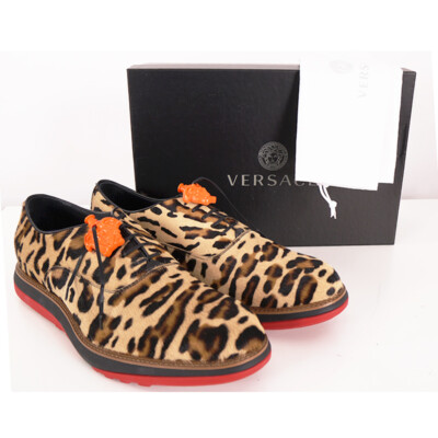 VERSACE Men\'s Leopard Print Medusa HYBRID SNEAKERS OXFORD NIB 45.5 12.5 NEW $995 VERSACE Men main image 4