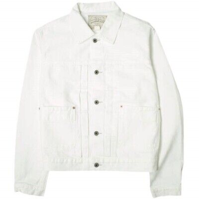 RRL LIMITED EDITION SELVEDGE TRUCKER JACKET M WHITE Double RRL LIMITED EDITION SELVEDGE TRUCKER JACKET M WHITE Double