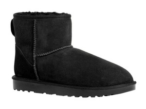 black shearling boots womens