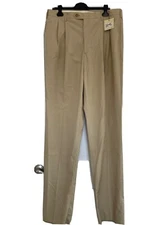 CORBIN PANTS MENS size 38L NWT $145 Cotton Blend Pleated Khaki Chino
