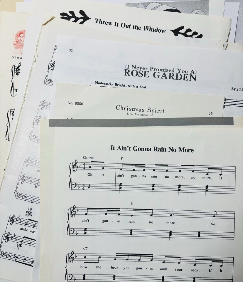 Lote mixto de 100+ suministros de diario basura de música vintage álbum de recortes papel collage Foto 2 de 4