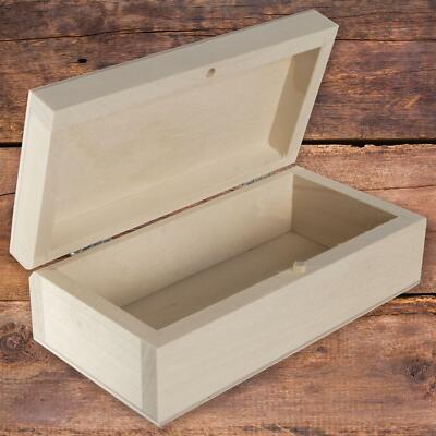 Rechteckige Schmuck Geschenkbox aus Holz mit Deckel & Schraubverschluss | 14 x 7 x 4,5 cm