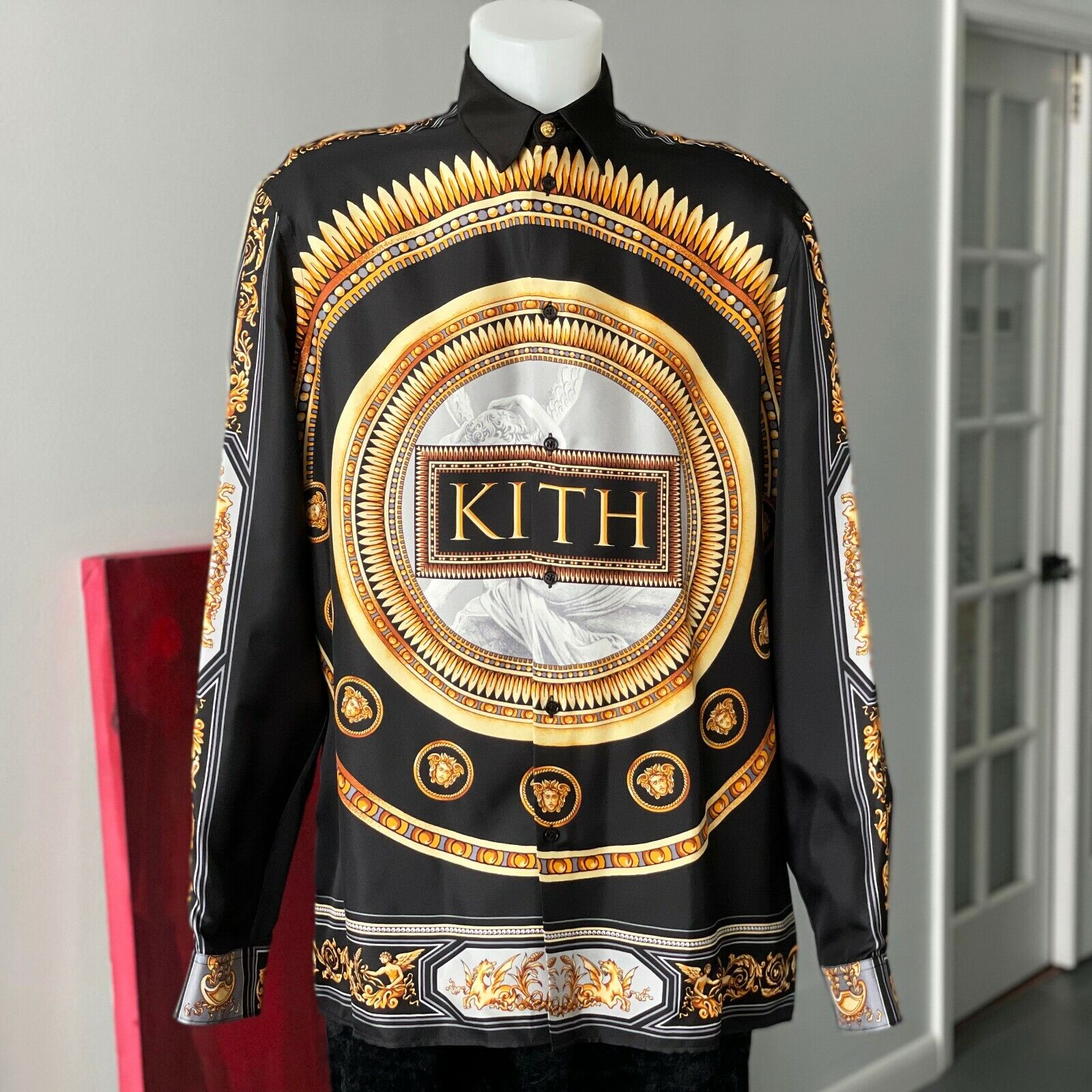 Schelden Honger Verkeerd KITH for VERSACE silk men's shirt Canova print size 42 from 2019 | eBay