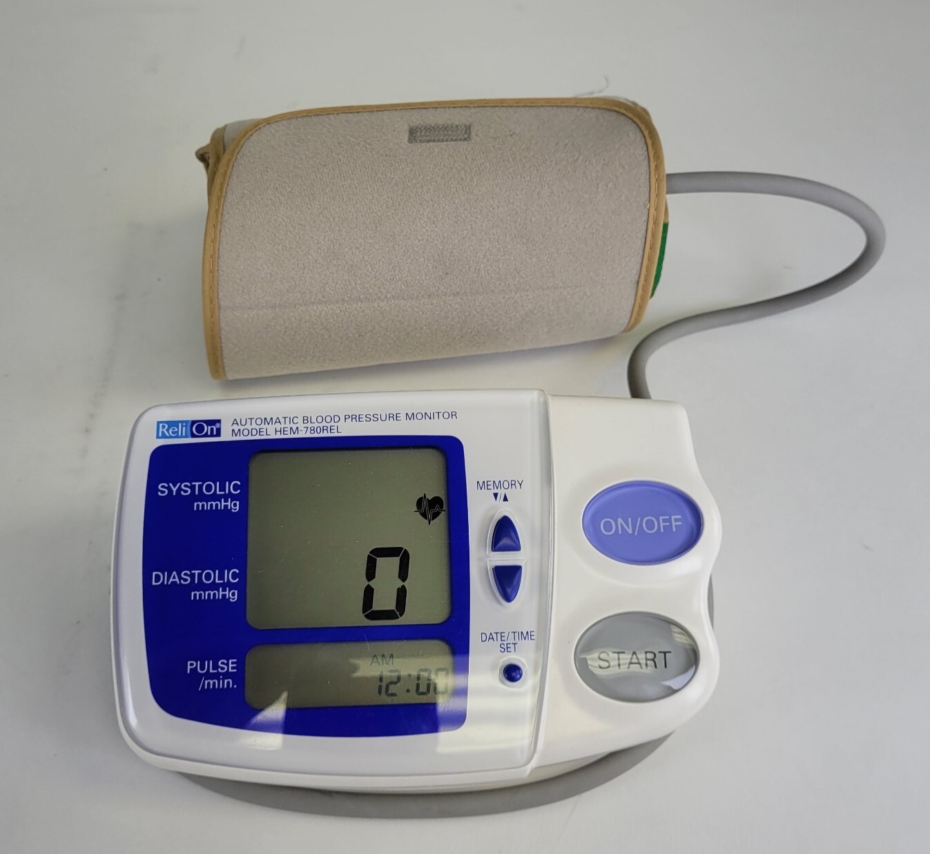 ReliOn Automatic Blood Pressure Monitor HEM780REL Missing Power Adapter Reli On eBay