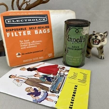 Electrolux Vacuum Vintage Filter Bags, Expello #4 & 1952 Owner's Manual Model LX