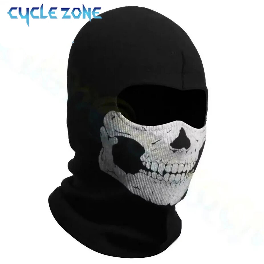 Bicycle Balaclava Full Face Mask Skull Print Motorcycle Full Face Mask Windproof
