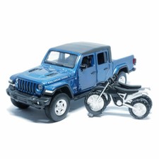 1/32 Jeep Wrangler Gladiator Pickup Modelo Coche Diecast Vehículo Colección Azul