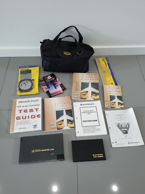 Jeppesen Private Pilot Kit FAA w/ Bag Plotter etc..