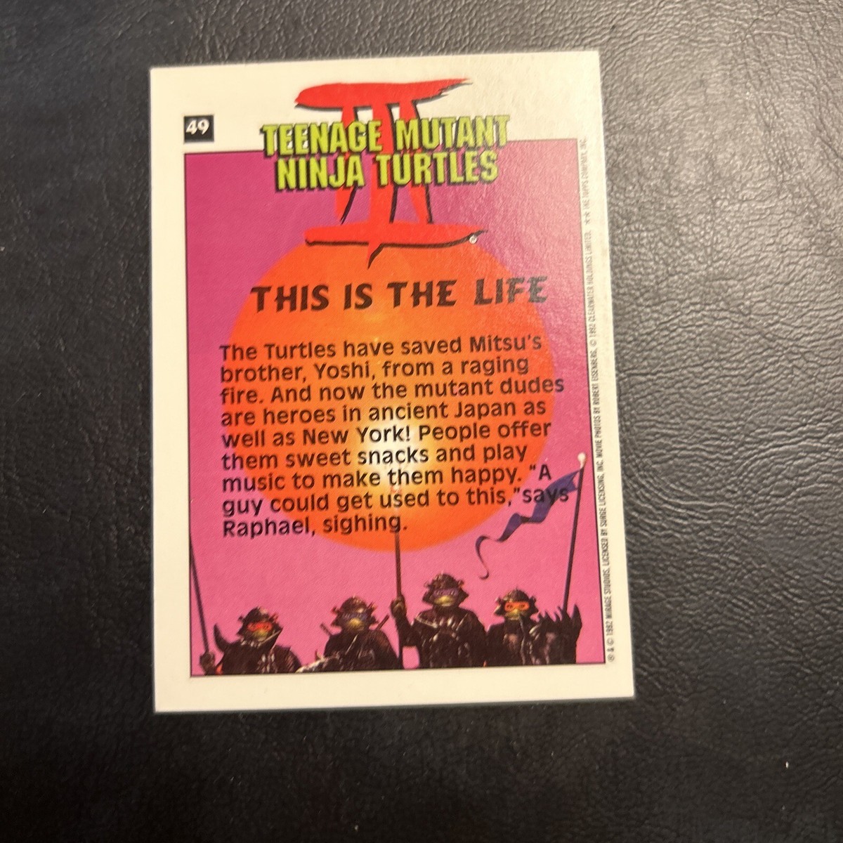 Jb5b Teenage Mutant Ninja Turtles III 1992 Topps #49. This