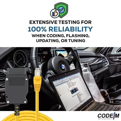 ENET Cable BMW + USB-C + USB A Adapter OEM OBD2 for BMW F G i Series Bimmercode