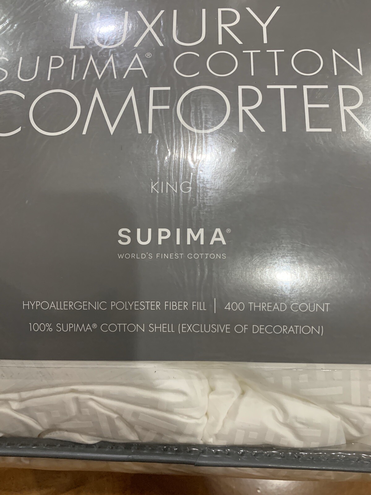 Hotel Collection Luxury Supima King Comforter. Hydroallergic! Brand New