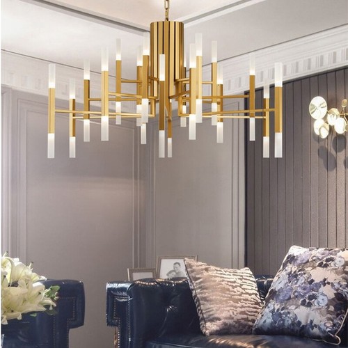 Gold Lobby Pendant Lighting Bedroom Pendant Light Led Dining Room Ceiling Lights - Picture 5 of 10