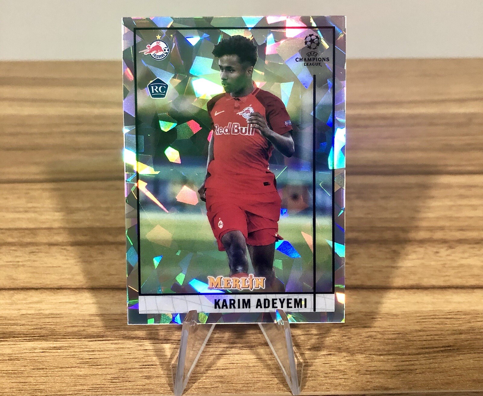2020-21 Karim Adeyemi Topps Chrome Merlin UEFA RC Rookie Atomic Refractor /250