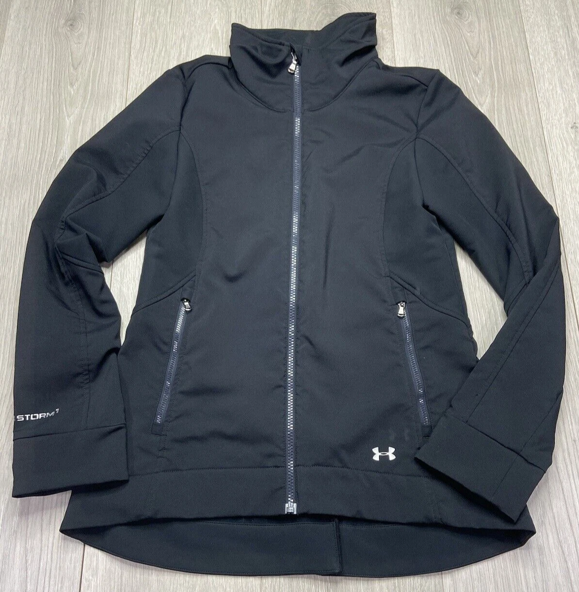 Under Armour Jacket Womens Small Black Storm 1 Semi-Fitted Outdoor Athleisure