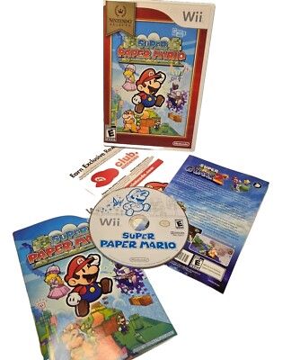 Super Paper Mario Game Complete Manuals Nintendo Wii